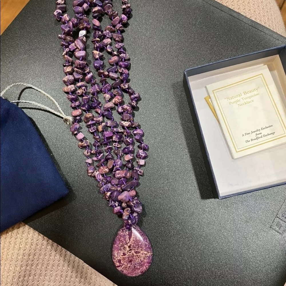 Purple turquoise necklace